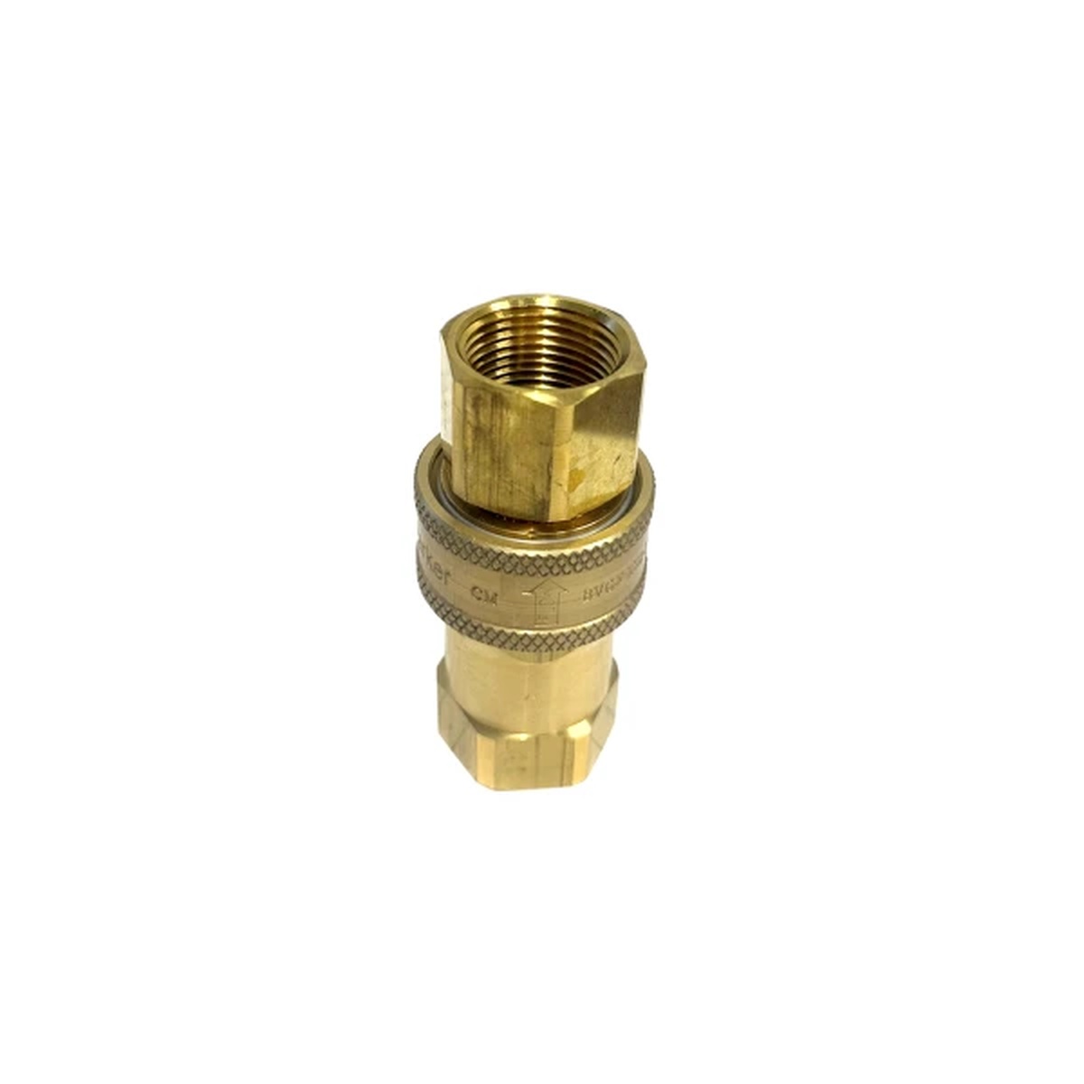 T&S Brass AG-5D Safe-T-Link brass quick disconnect gas appliance connector with 3/4 inch NPT female threads
