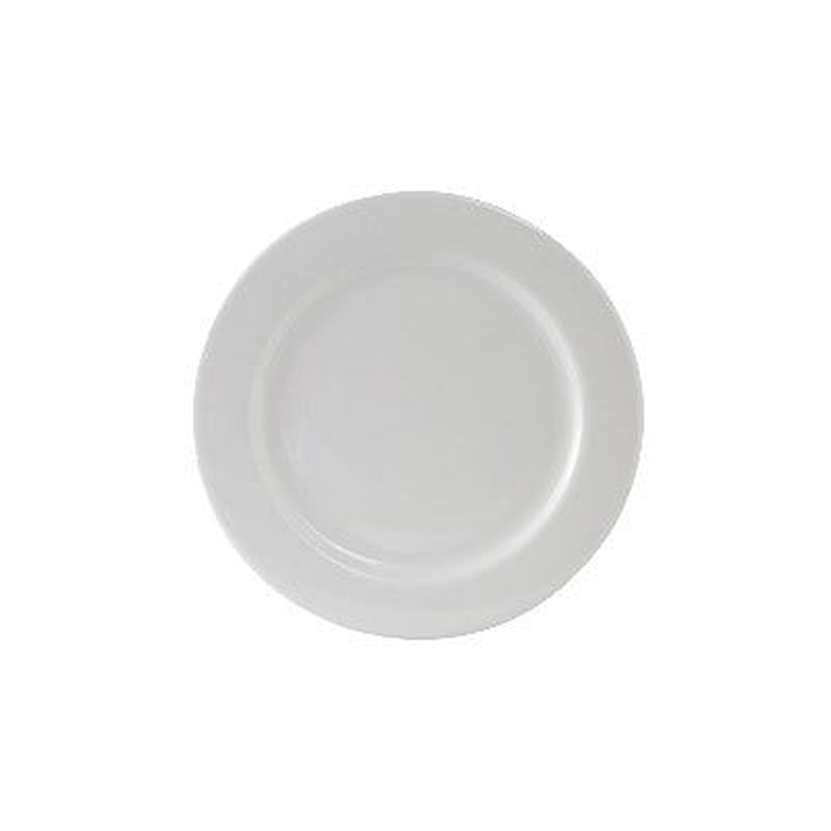 Tuxton Alaska ALA-074 7-1/2 inch bright white wide rim rolled edge china plate, round shape with smooth porcelain surface