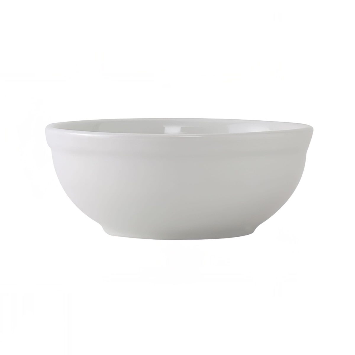 Tuxton China ALB-1253 15 oz round white porcelain nappie bowl with rolled edge