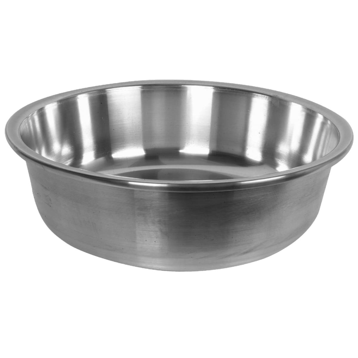 Thunder Group ALBS005 25-inch round aluminum basin with mirror finish, shown from a three-quarter angle