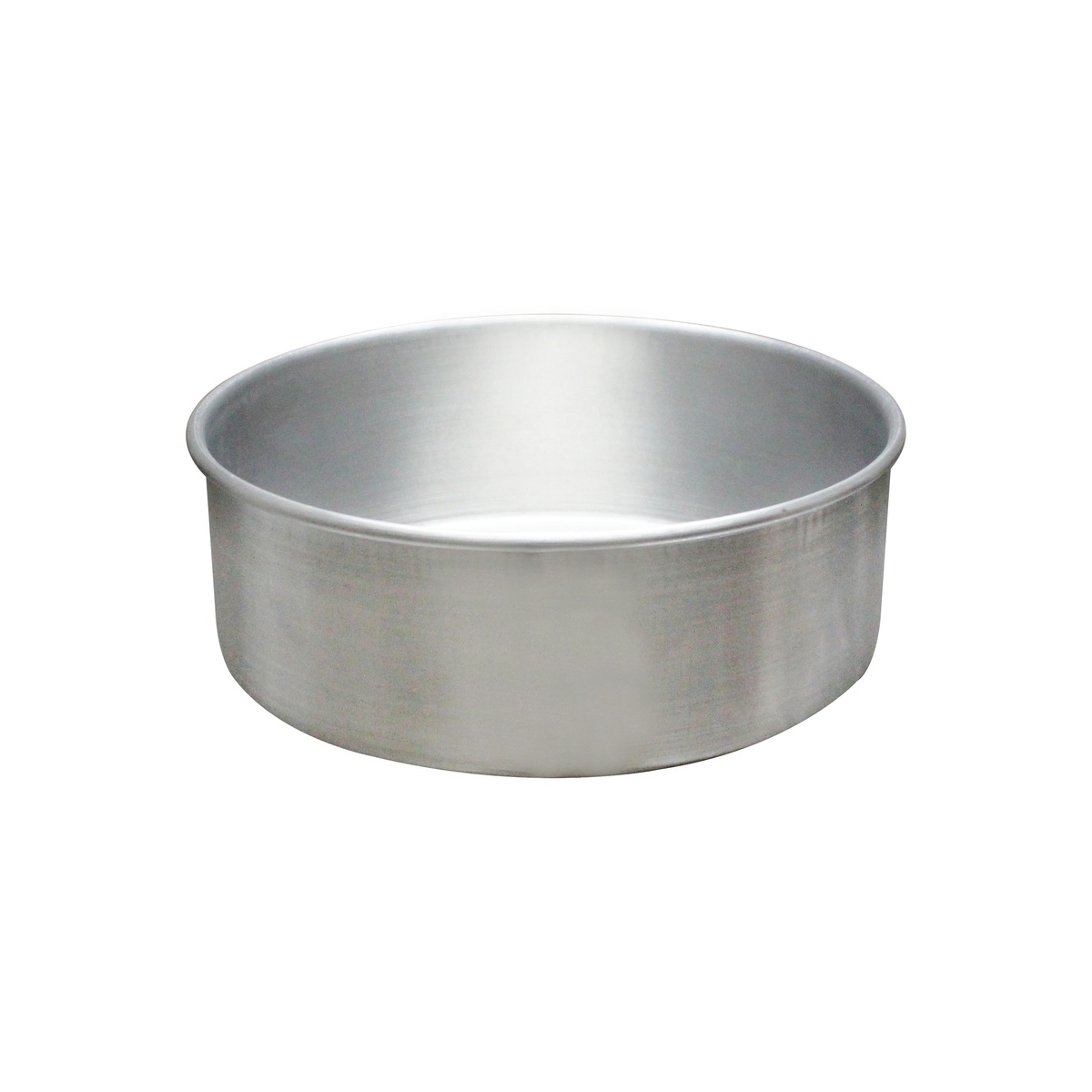 Thunder Group ALCP0803 round aluminum layer cake pan, 8-inch diameter by 3-inch deep, shown on white background