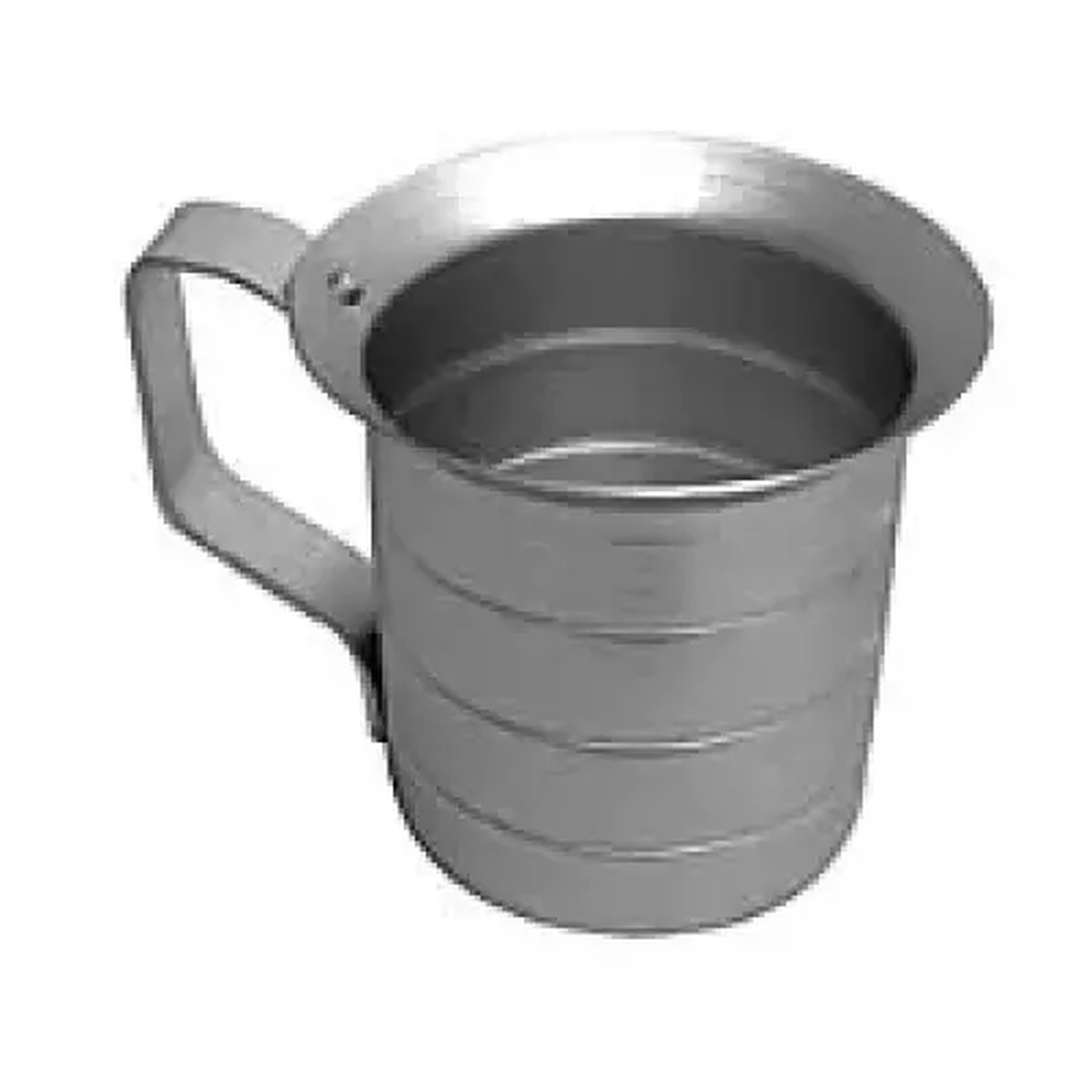 Thunder Group ALKAM020 2-quart aluminum liquid measuring cup with riveted handle and graduated markings