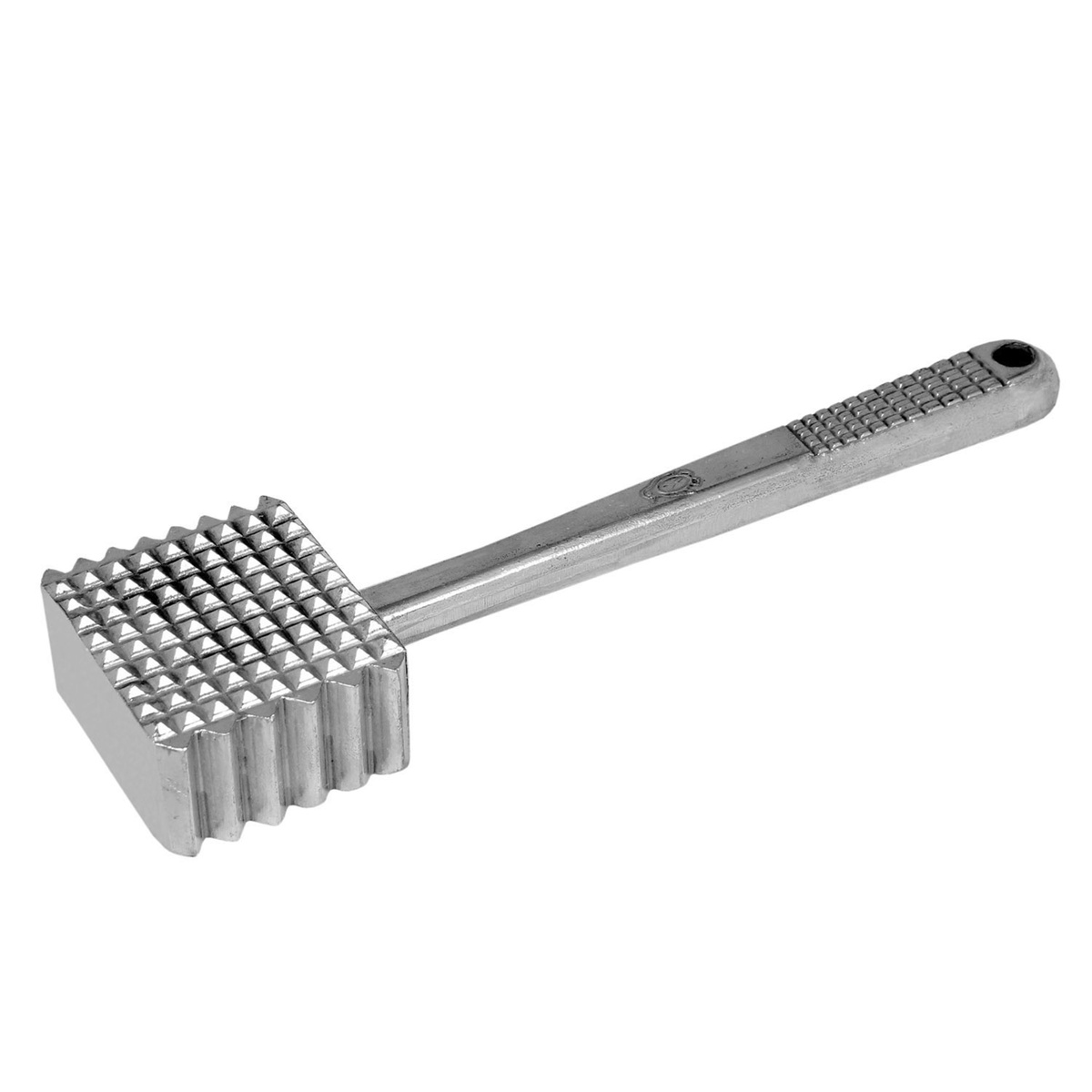 Thunder Group ALMH001 large aluminum meat tenderizer with dual-sided textured head and ribbed handle
