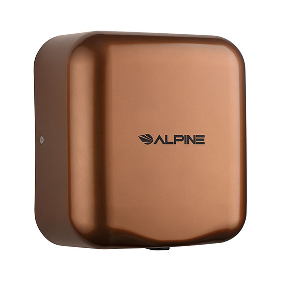 Alpine Industries Hemlock hand dryer in coffee copper finish, angled product view