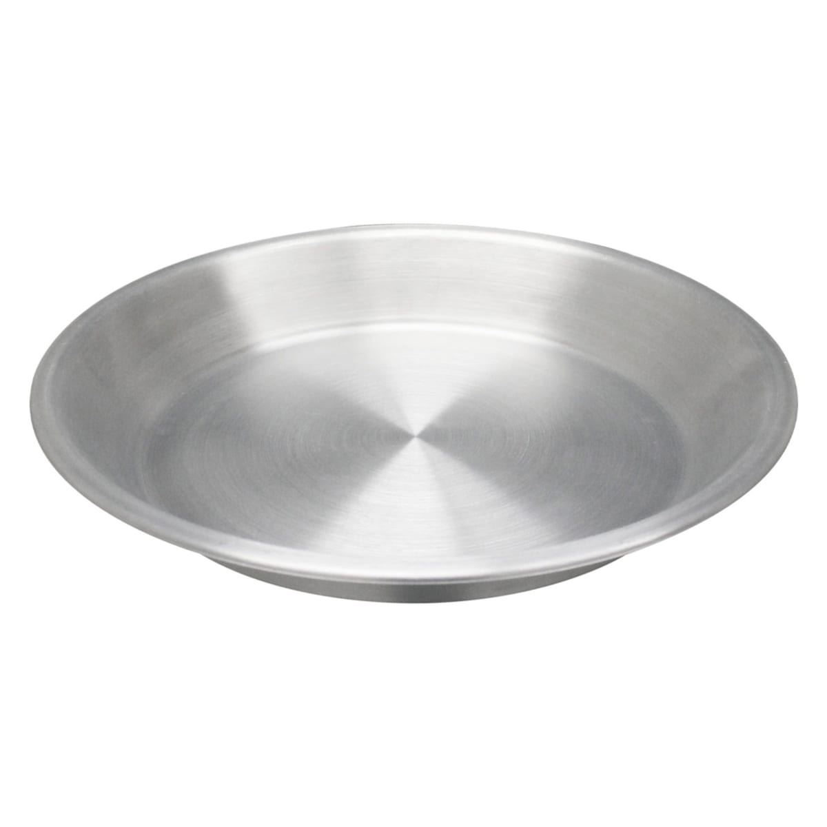 Thunder Group ALPN011 round aluminum pie pan with brushed finish and smooth rimmed edge