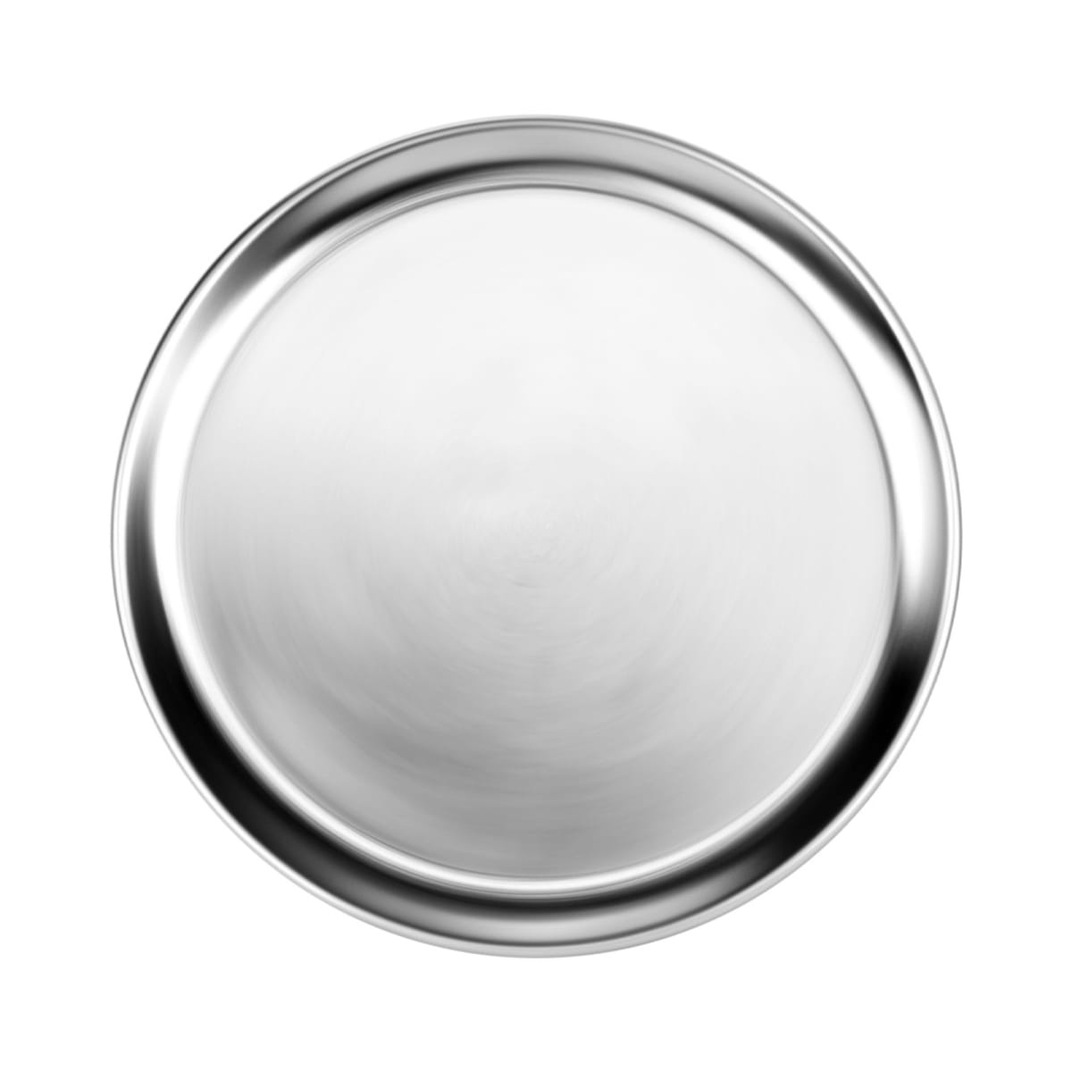 Thunder Group ALPTWR011 11-inch round aluminum pizza tray, top-down view showing solid baking surface and wide rim