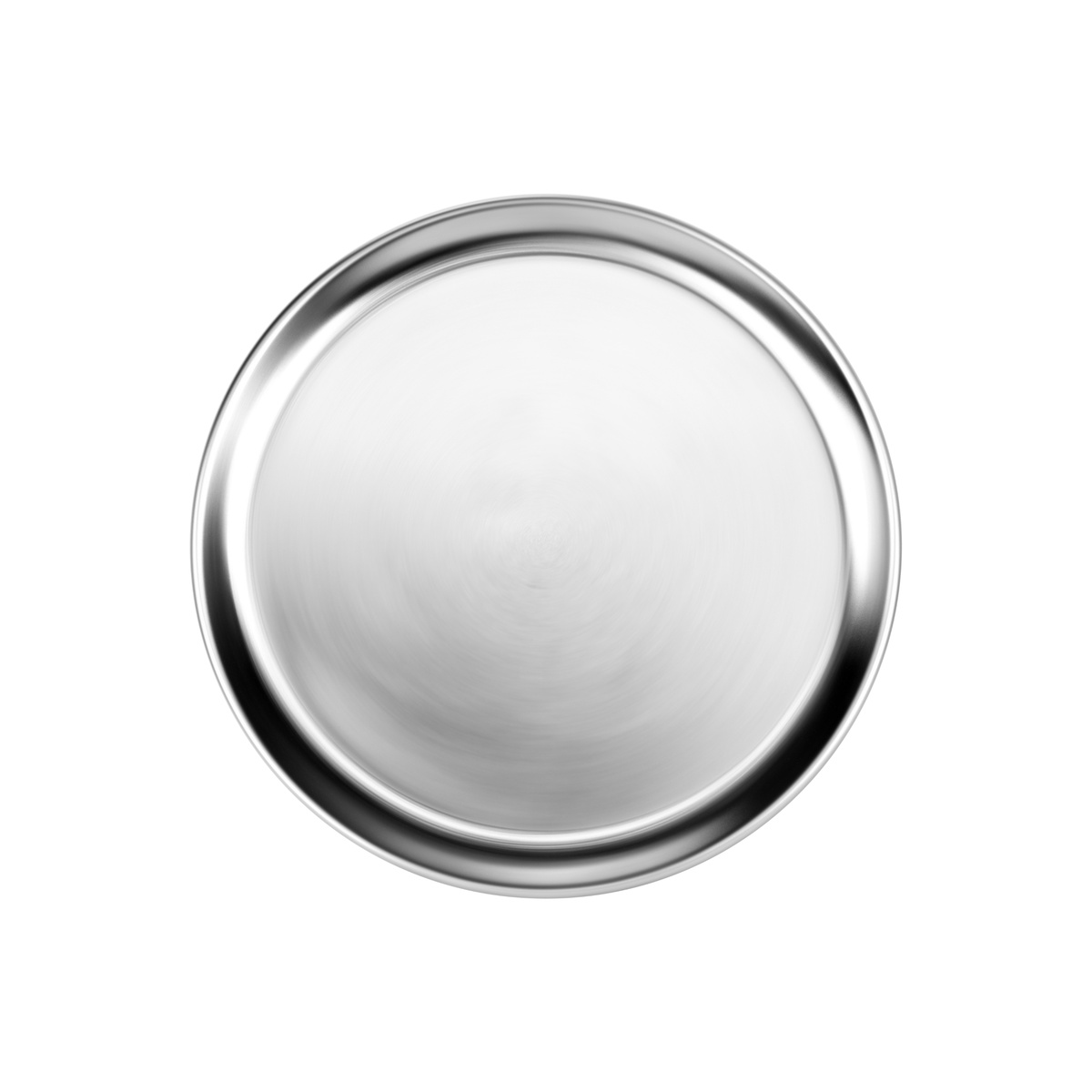 Thunder Group ALPTWR022 22-inch round wide rim aluminum pizza tray, top-down view