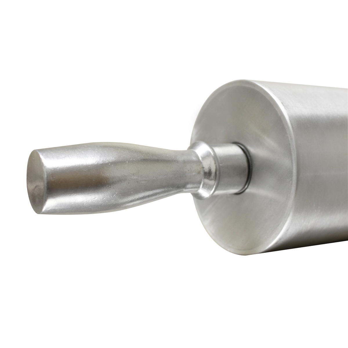 Close-up of Thunder Group ALRNP013 rolling pin handle and bearing mechanism showing metal construction detail