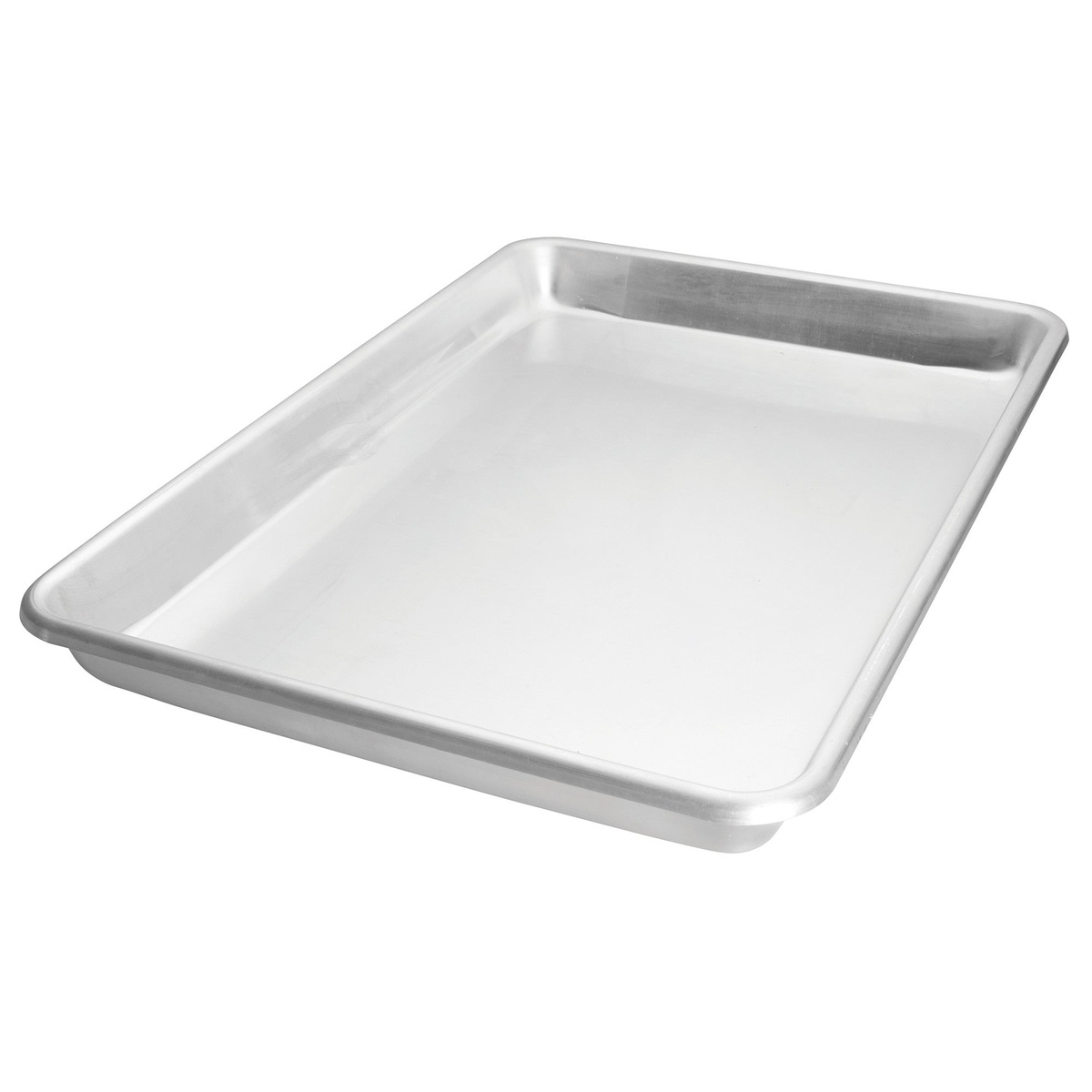 Winco ALRP-1826 heavy-duty aluminum baking and roasting pan, rectangular, no handles, white background