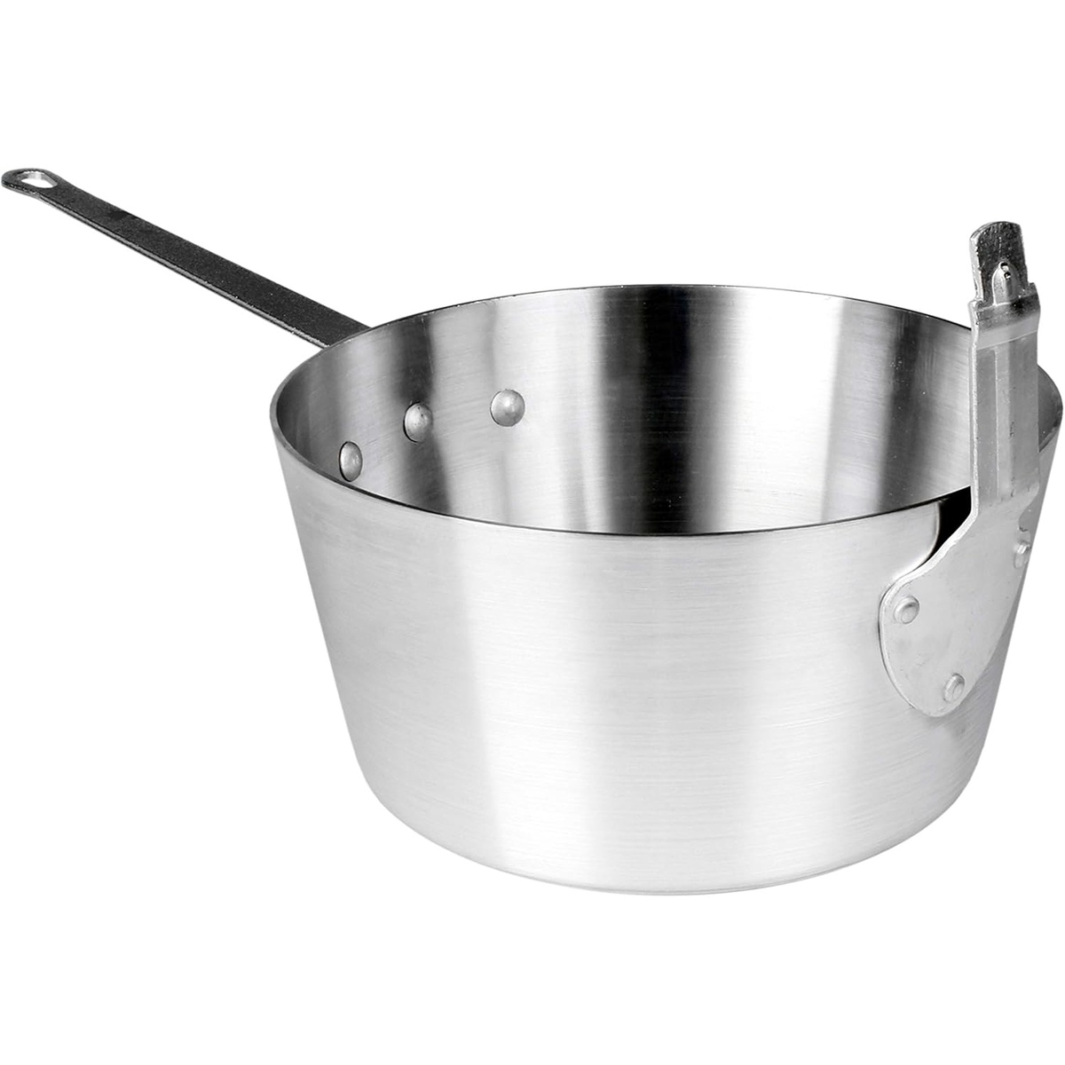 Thunder Group ALSF001 5.5 Qt aluminum fryer sauce pan with plated iron handle and front stem catcher