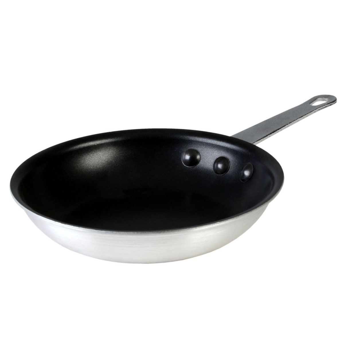 Thunder Group ALSKFP104C 12-inch nonstick aluminum fry pan with satin exterior and solid metal handle
