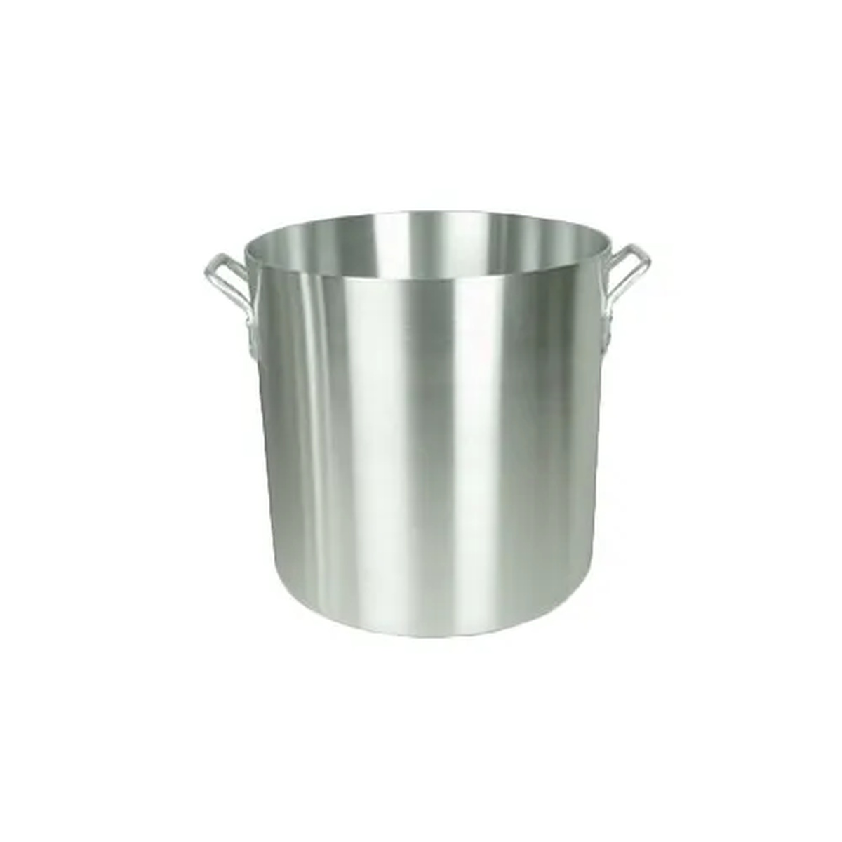 Thunder Group ALSKSP003 16 Qt aluminum stock pot with riveted handles on white background