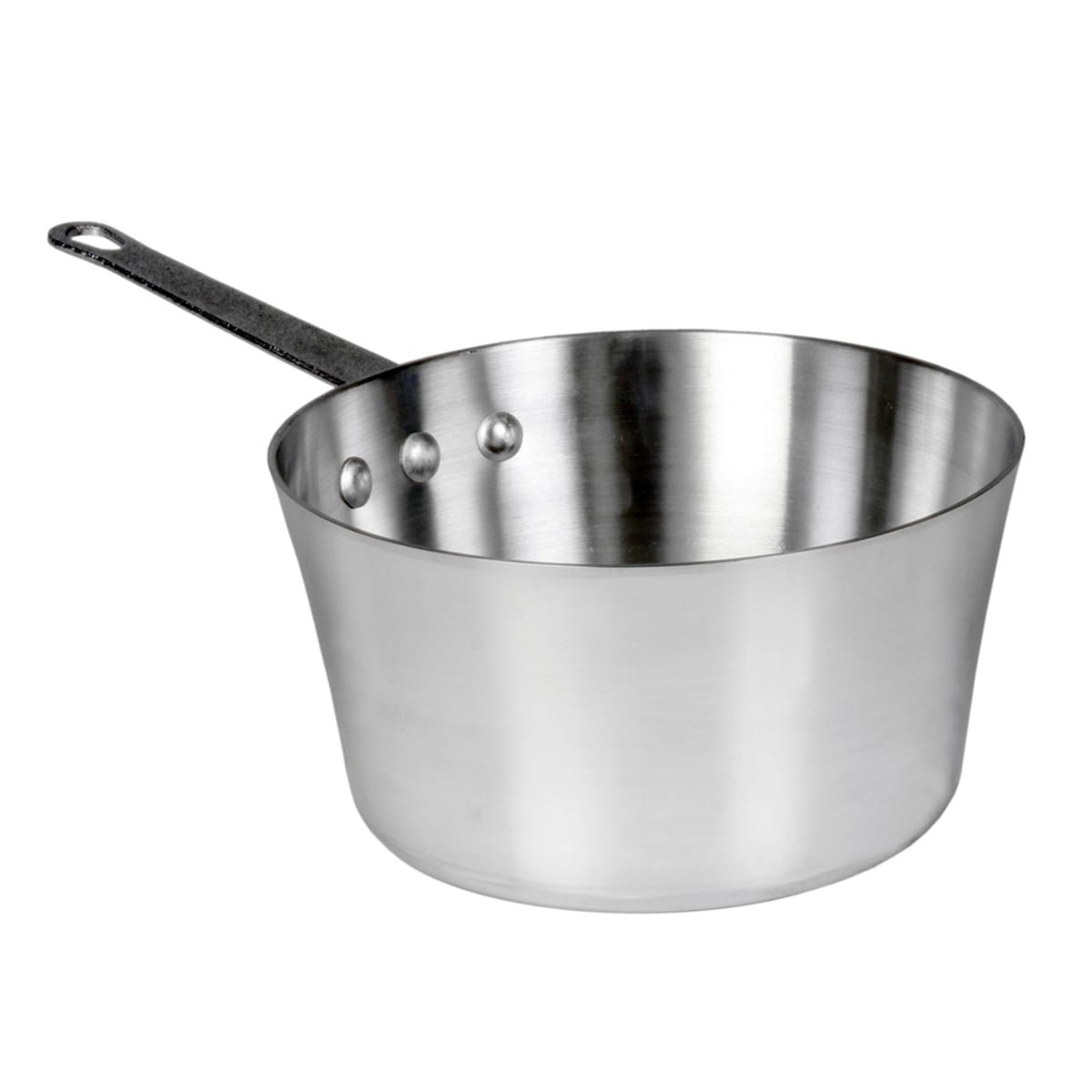 Thunder Group ALSKSS005 5.5-quart aluminum sauce pan with riveted plated iron handle and mirror finish