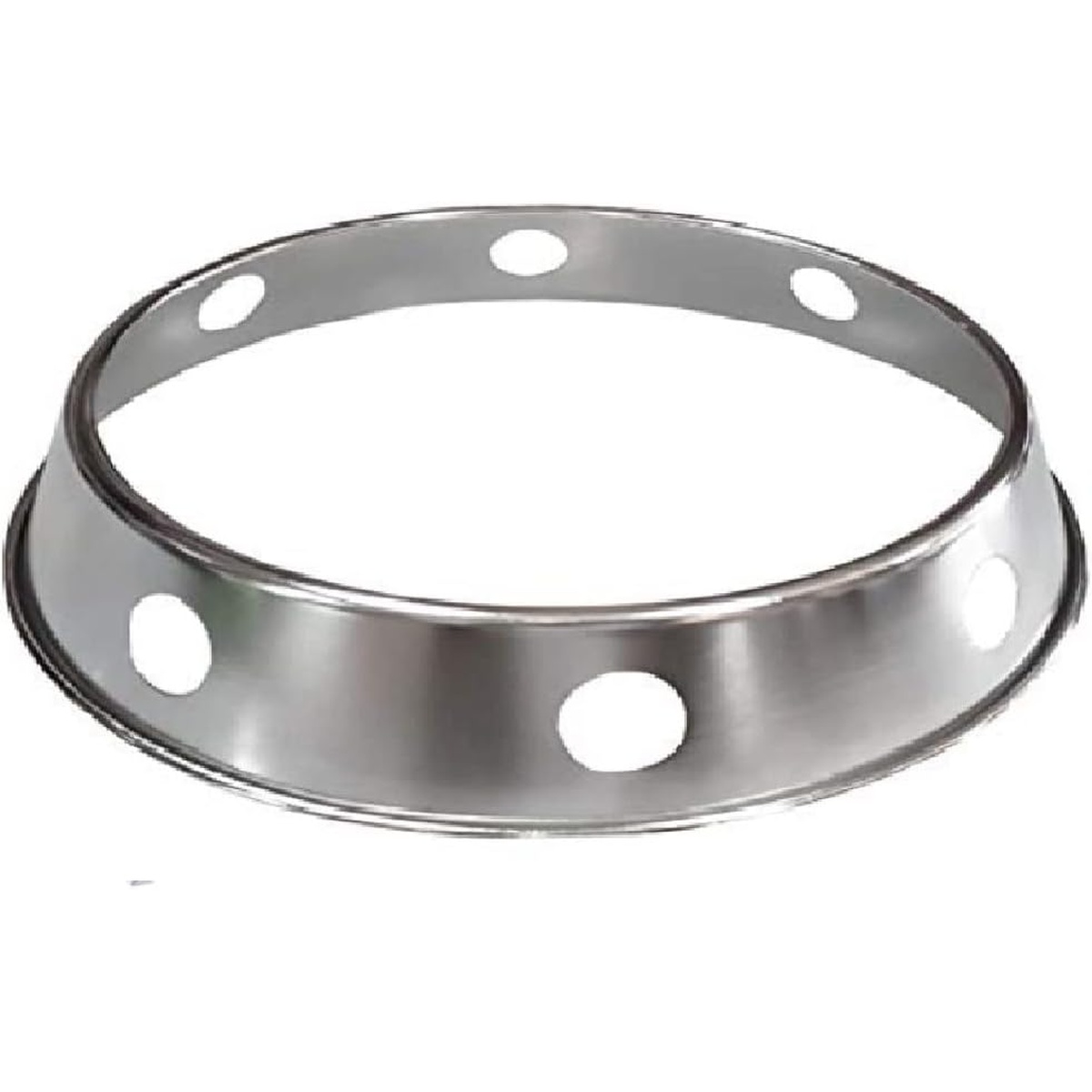 Thunder Group ALSR001 stainless steel wok rack ring with perforated sides, shown on white background
