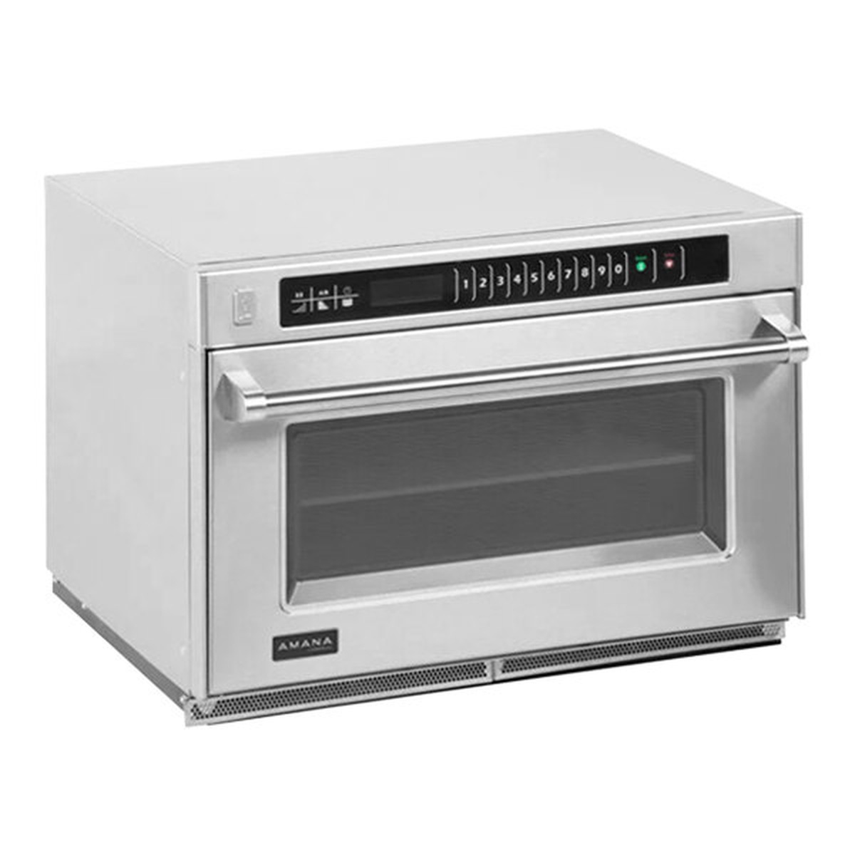 Front view of the Amana AMSO22 commercial steamer microwave oven
