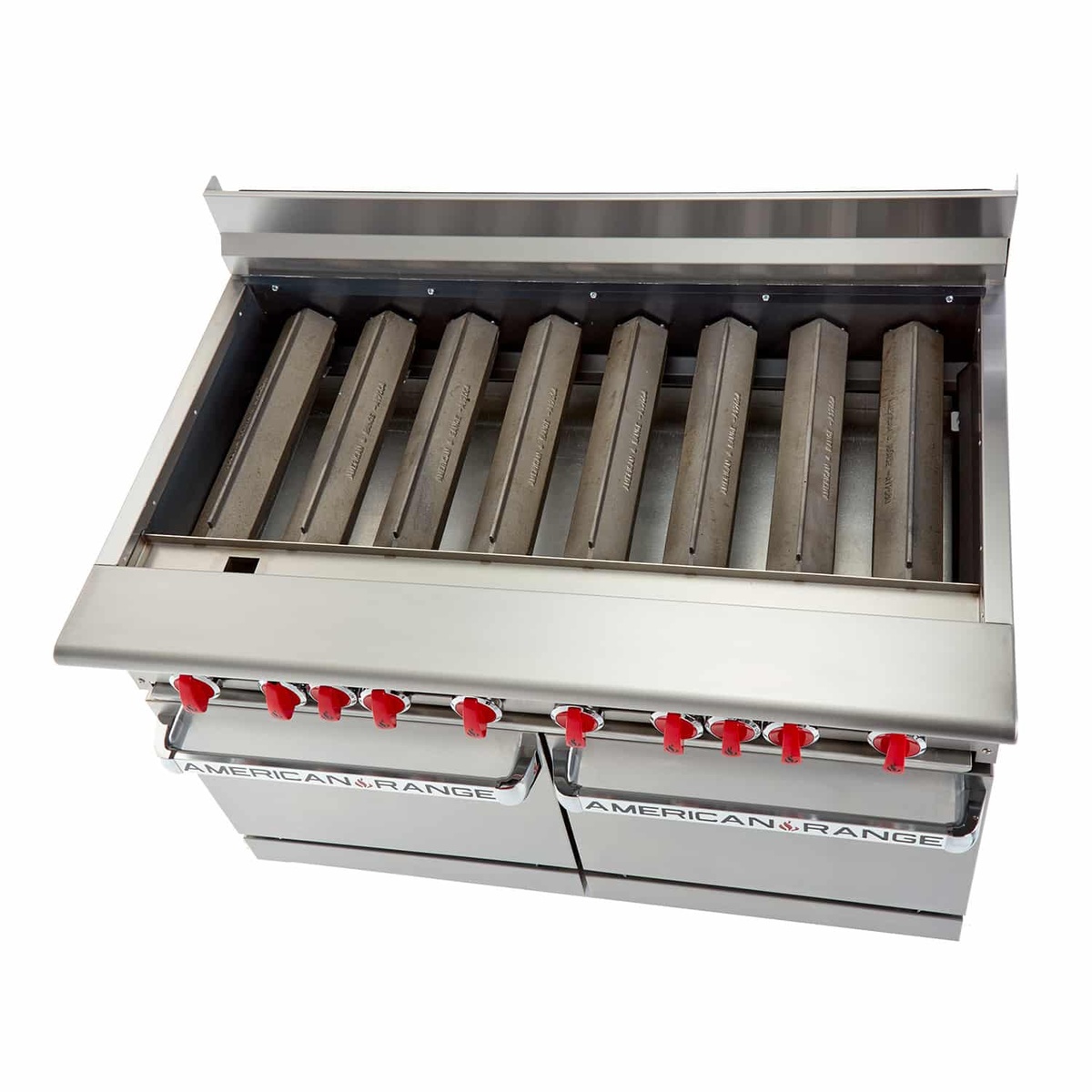 Top view of American Range AR-3RB radiant broiler with cast iron radiants