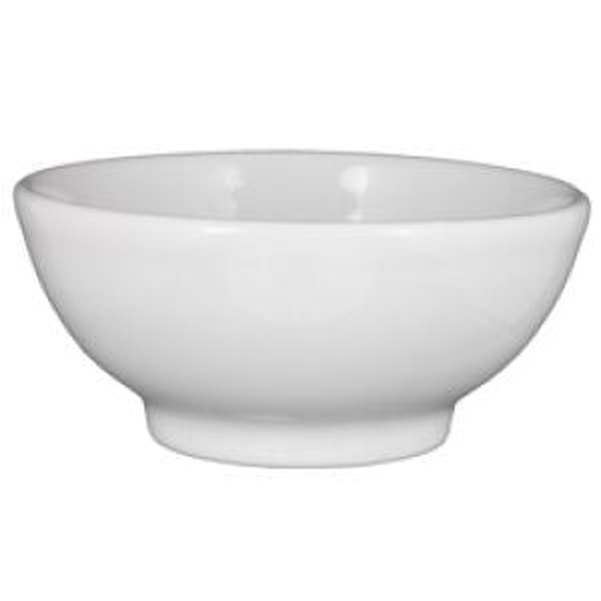 Vertex China ARG-CD bright white porcelain custard cup with fluted sides and rolled edge