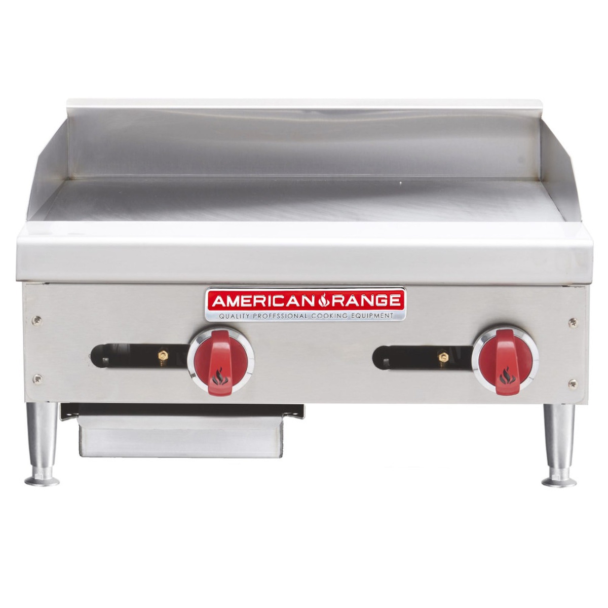 American Range ARMG-24 countertop gas griddle with dual manual controls