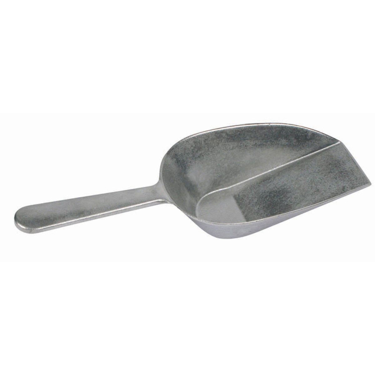 Winco ASFB-16 16 oz aluminum flat bottom scoop with wide basin and integrated handle