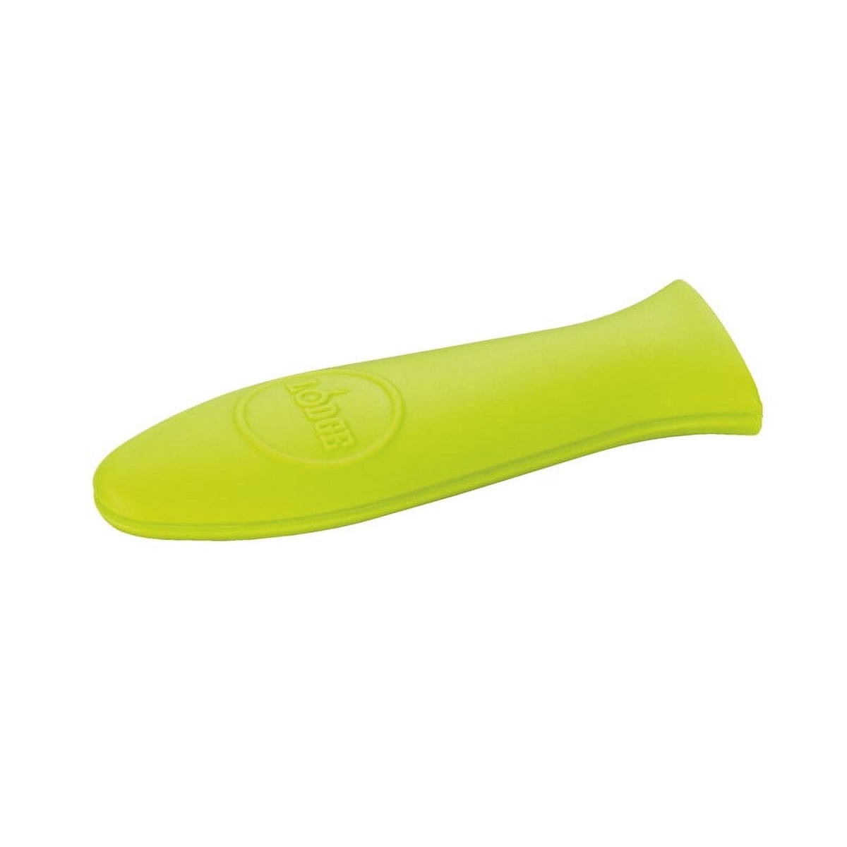Lodge yellow silicone hot handle holder, lime yellow color with Lodge logo embossed on top