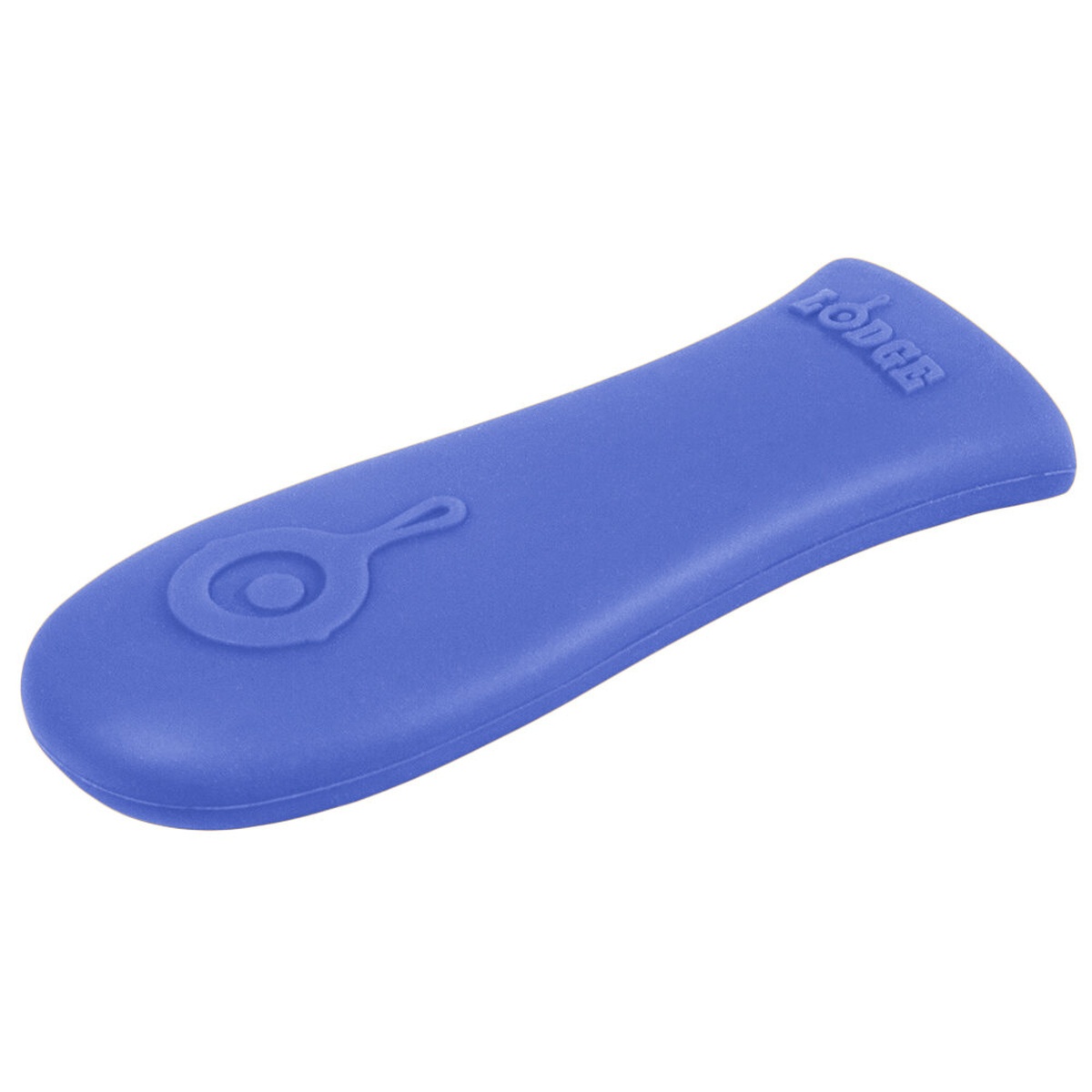 Lodge ASHH31 blue silicone handle holder shown from above on white background