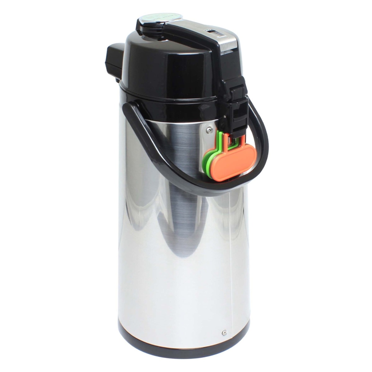 Thunder Group ASLG322 airpot showing included color beverage indicator tags on the handle