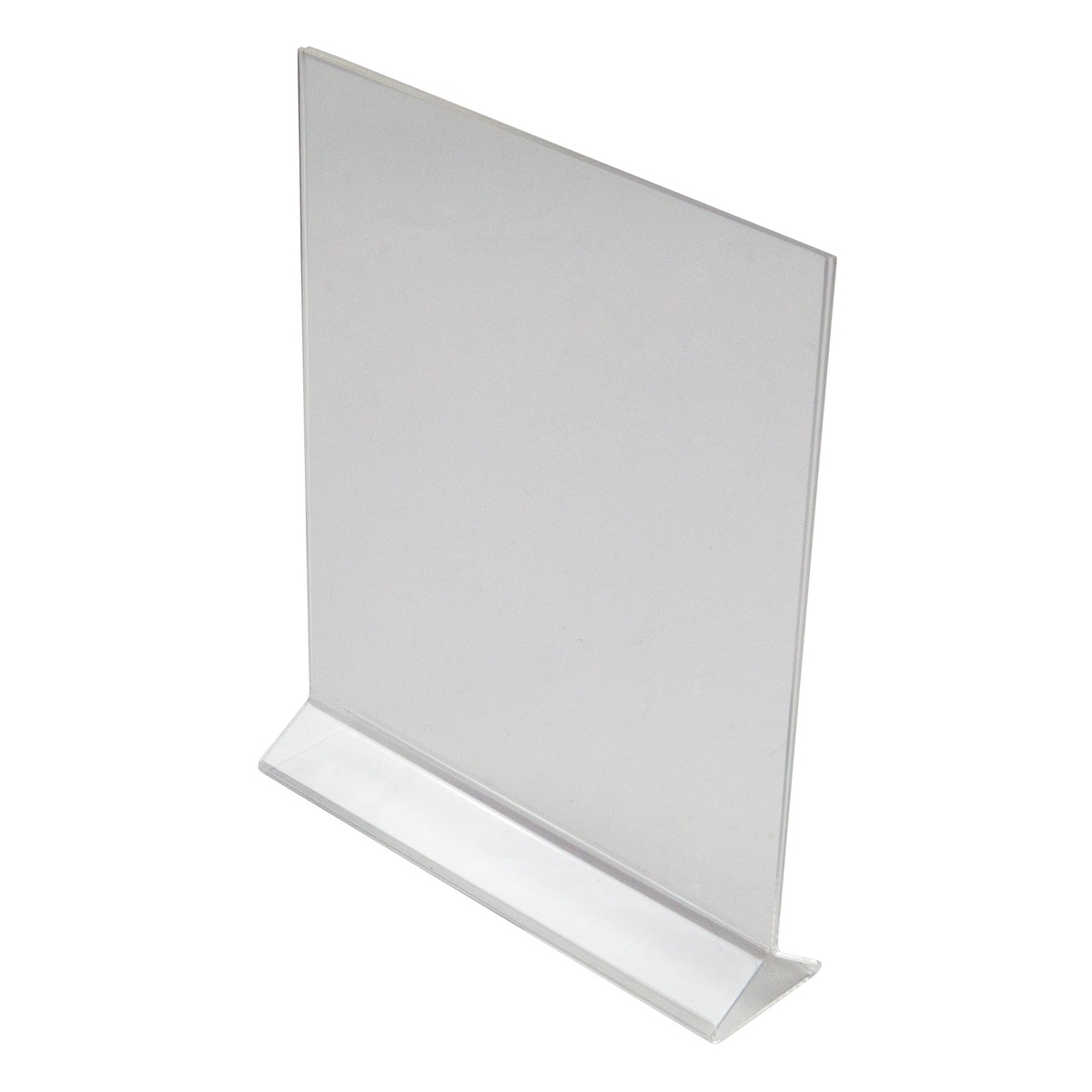 Winco ATCH-811 clear acrylic double-sided menu stand on white background