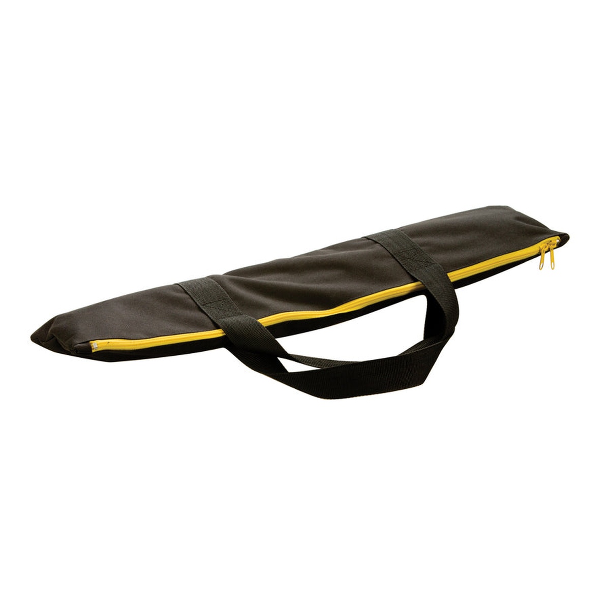 Black and yellow heavy-duty polyester tote bag included with Lodge Adjustable Camp Tripod