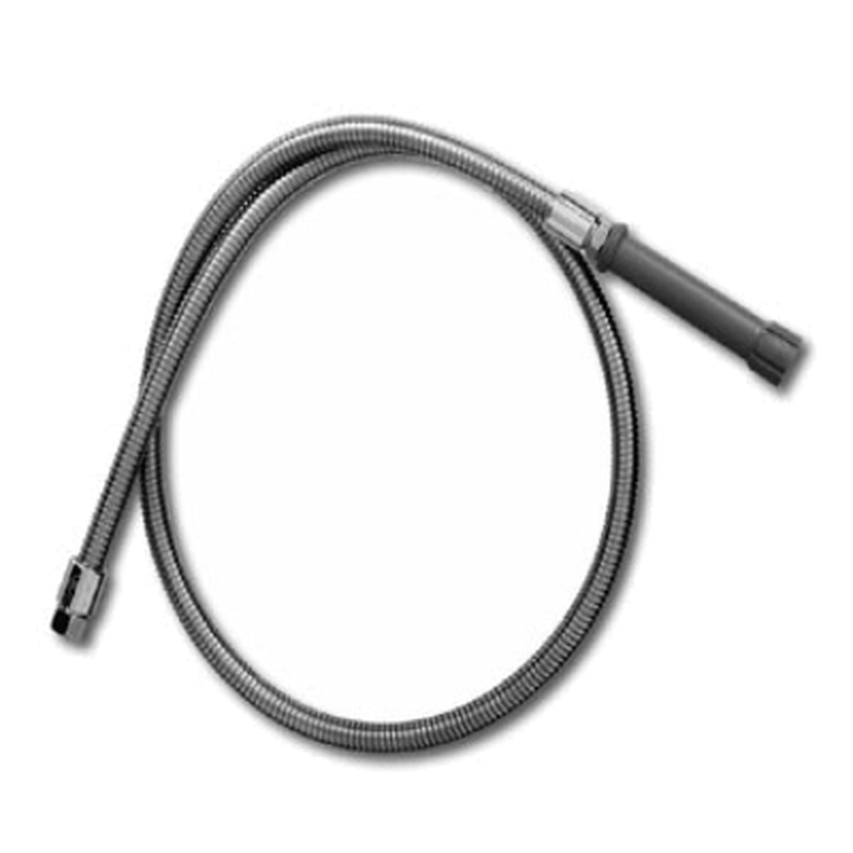 T&S Brass B-0072-H 72-inch flexible stainless steel pre-rinse hose with gray heat-resistant handle and chrome end fittings