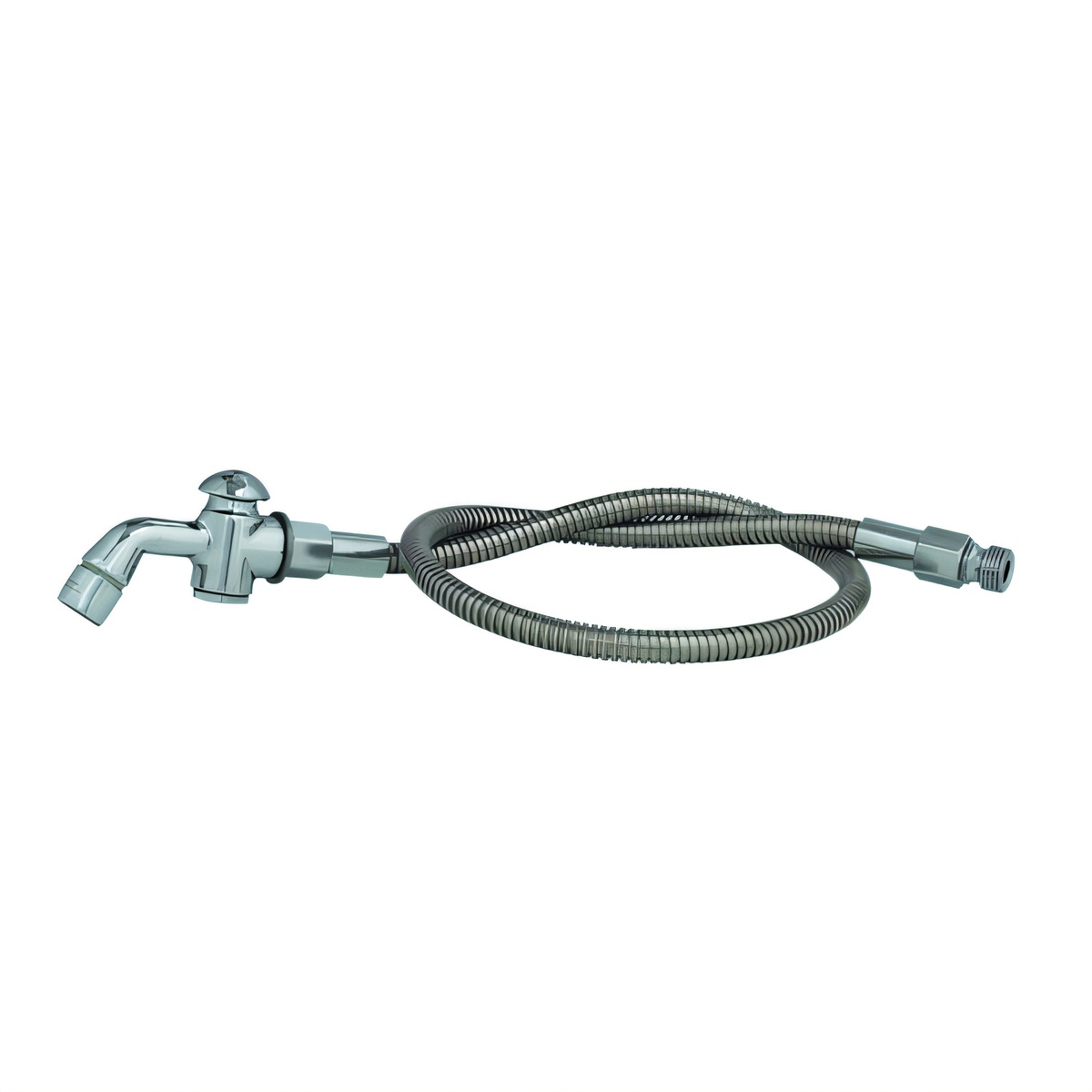 T&S Brass B-0101 pre-rinse spray valve with chrome head and flexible stainless steel hose