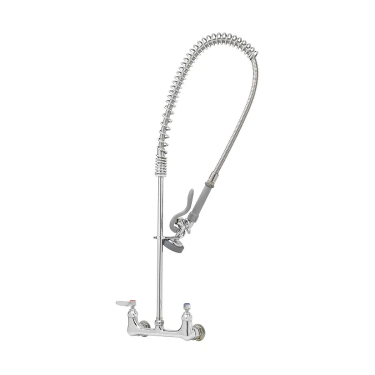 T&S Brass B-0133 Wall Mount Pre-Rinse Faucet with Spring Action