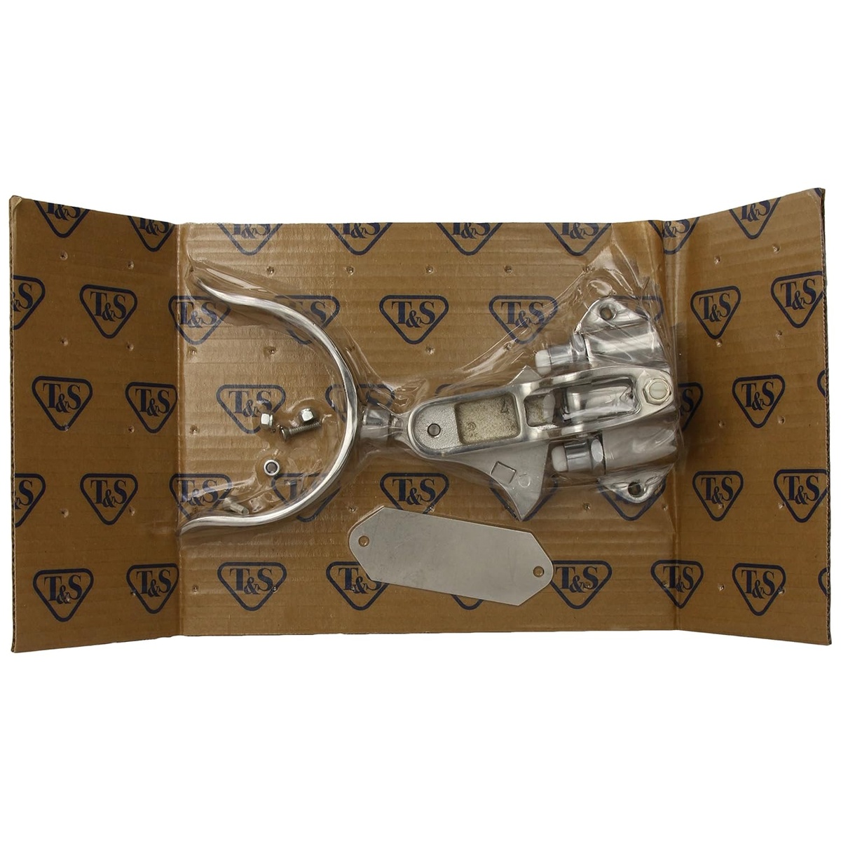 T&S Brass B-0475 Knee Action Valve components including stirrup and valve body