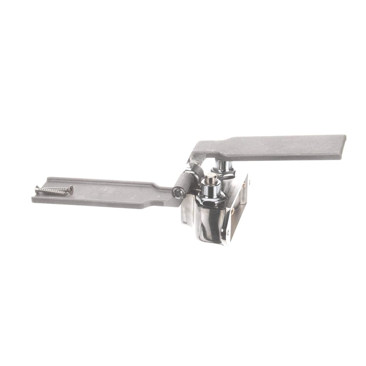 T&S Brass B-0509 Double Knee Pedal Valve with chrome body, aluminum pedals, and included mounting screws on white background