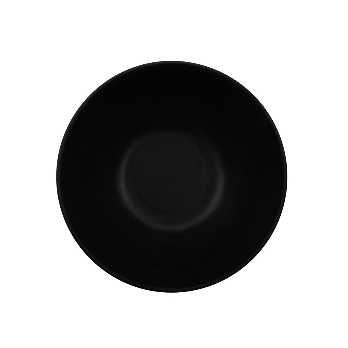 G.E.T. B-101-BK Nara 7 oz. black melamine soup bowl top-down view showing interior depth and circular form
