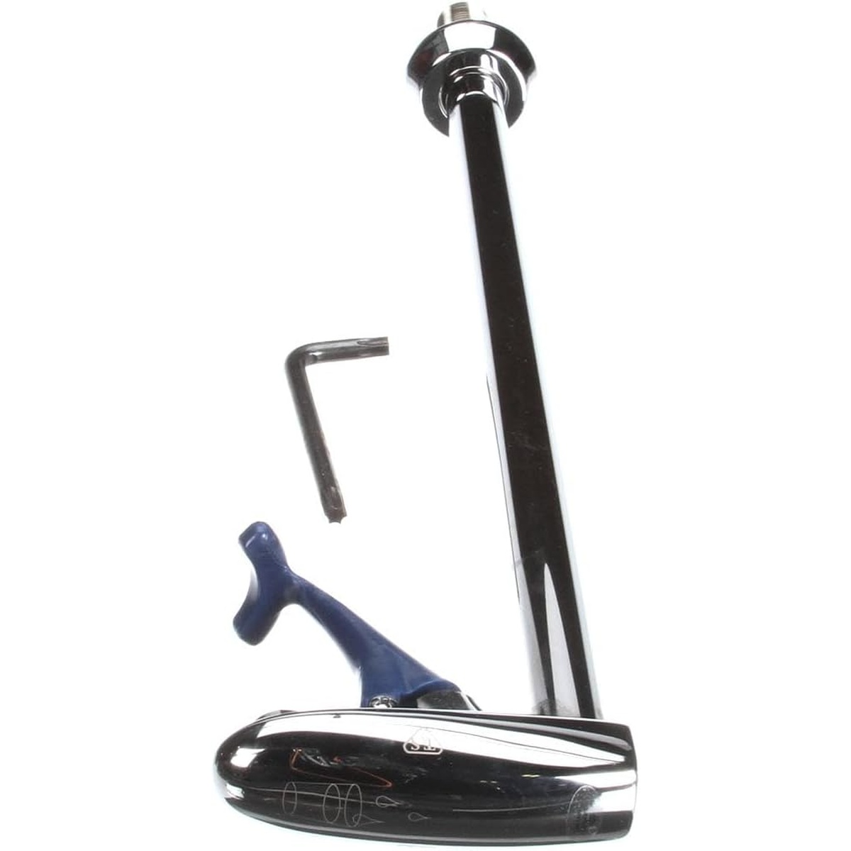 T&S Brass B-1210-16 glass filler in upright position showing push-back arm detail and Torx wrench