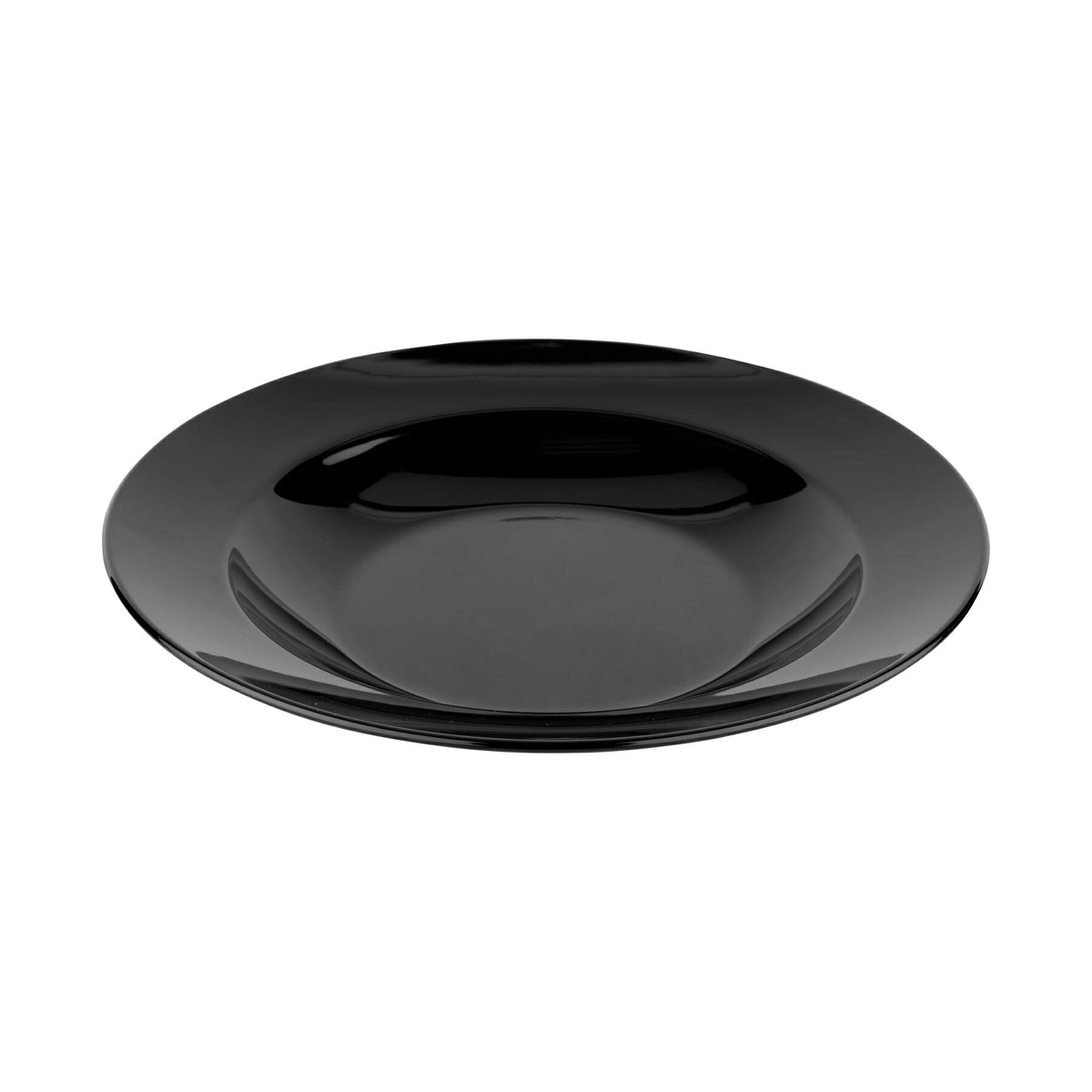 GET B-2412-BK black melamine bowl angled view showing wide rim and bowl depth