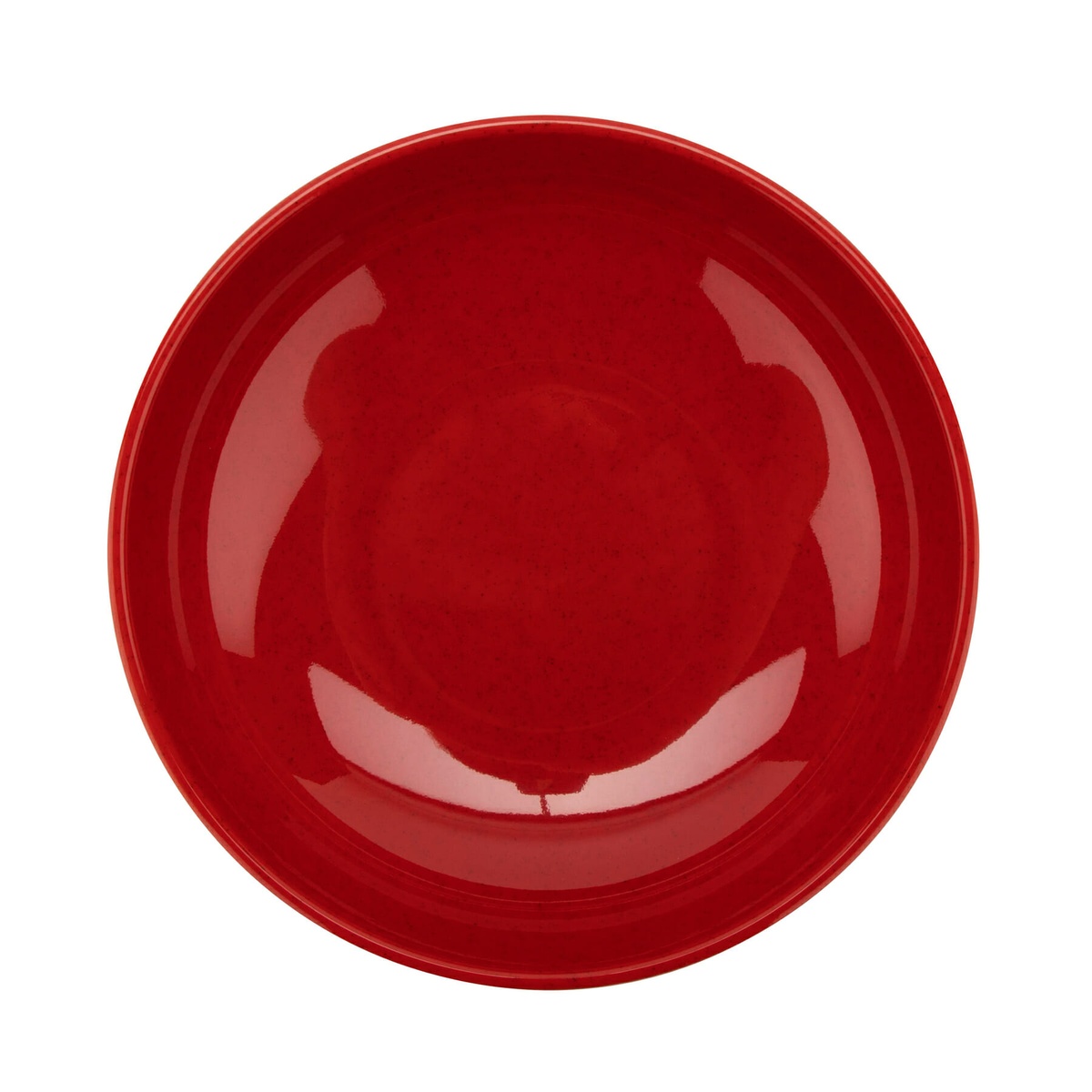 G.E.T. B-49-RSP Red Sensation melamine bowl, overhead top-down view showing full rim and interior