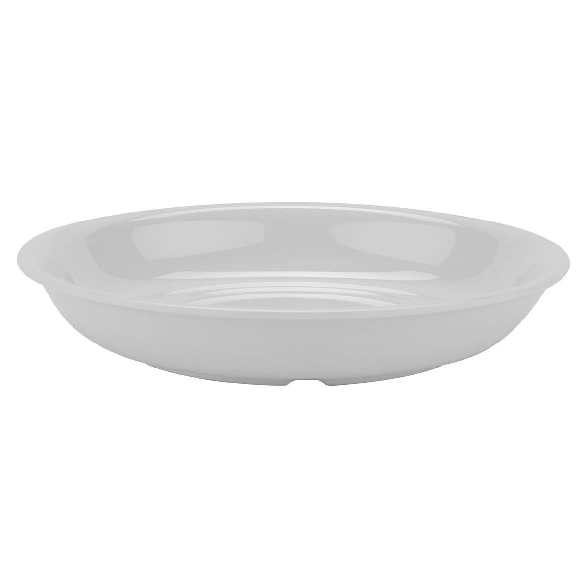 G.E.T. B-875-DW Diamond White melamine pasta bowl, side profile view showing bowl depth and base