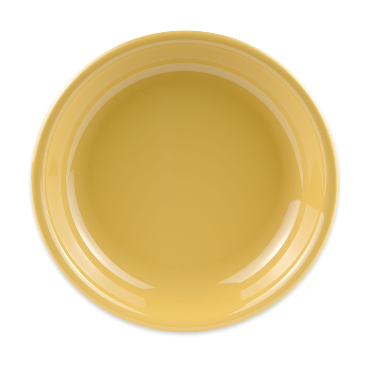 GET B-875-TY tropical yellow melamine pasta bowl top-down view showing concentric rim detail and interior