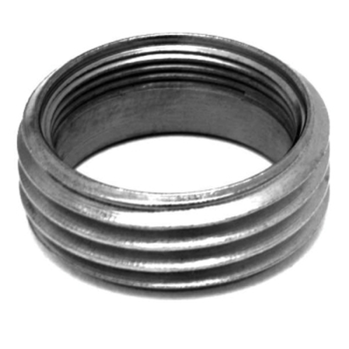 T&S Brass B-GFE chrome-plated brass garden hose outlet adapter ring with threaded interior and exterior