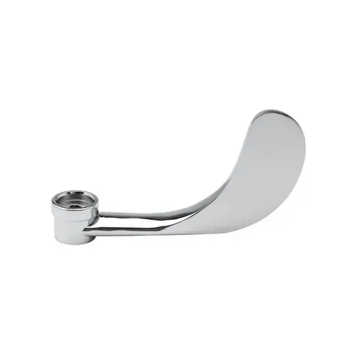 T&S Brass B-WH4 chrome wrist action handle, 4-inch, side profile view