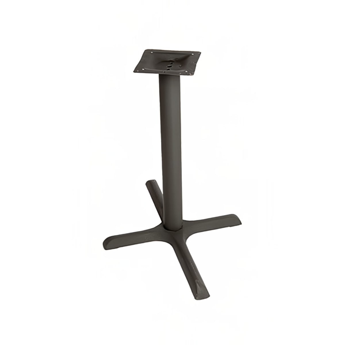Oak Street B36-4-STD cross-style stamped steel dining height table base with black Sandtex powder-coat finish