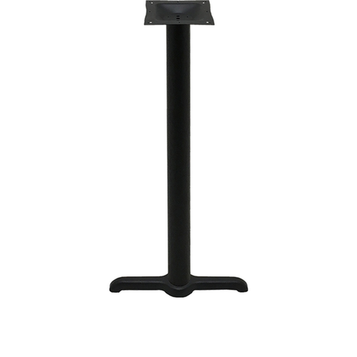 Oak Street B522-BAR black bar height T-end table base with 3-inch steel column and 5 by 22 inch base spread