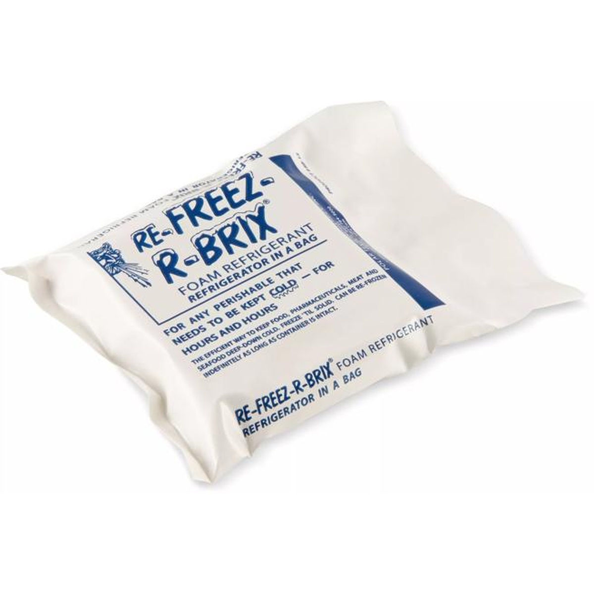 Re-Freez-R-Brix foam refrigerant ice pack angled view