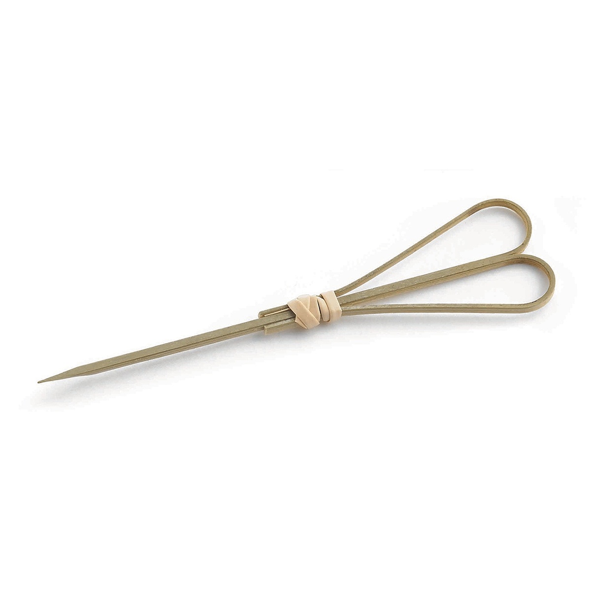 Single TableCraft 4.5-inch bamboo heart loop pick showing looped heart tip and pointed tine