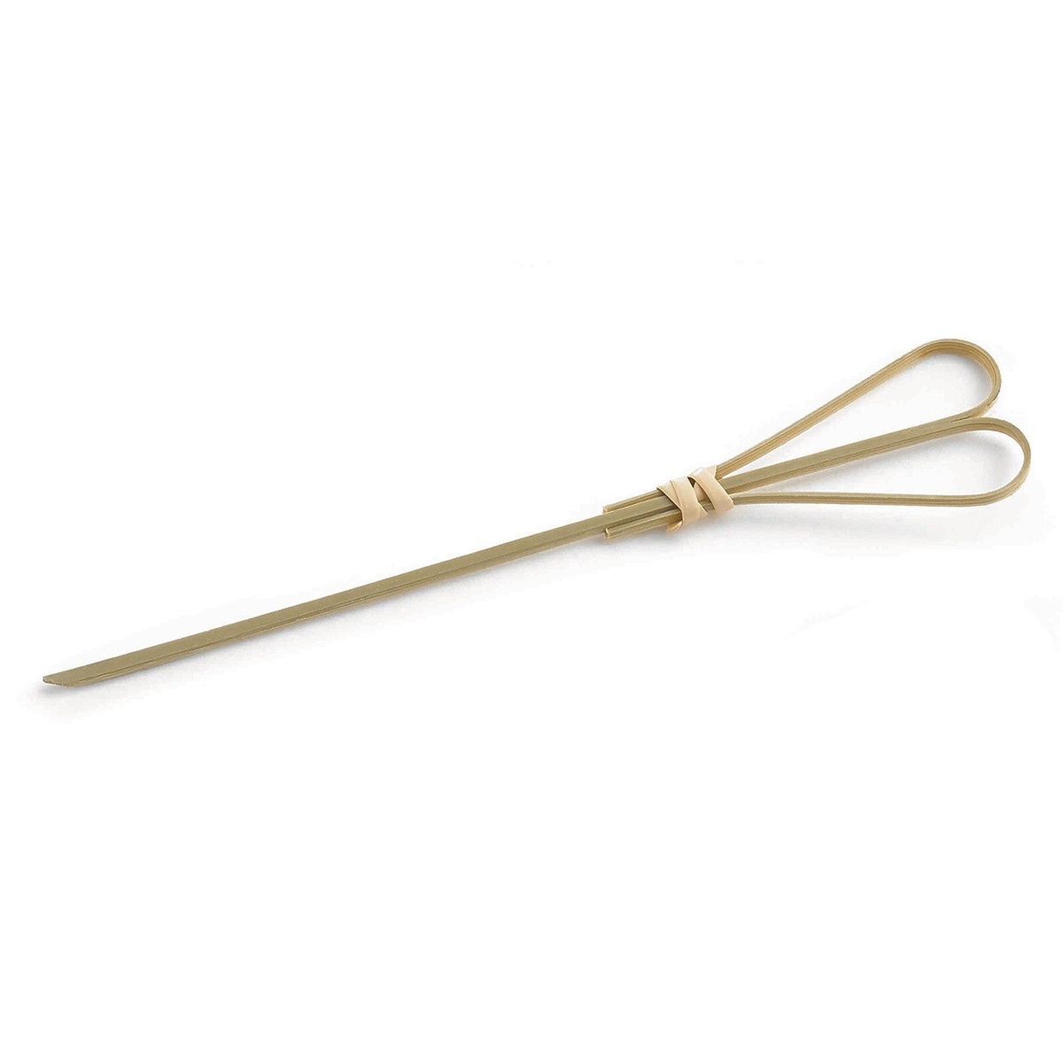 TableCraft BAMH6 6-inch bamboo heart loop pick showing the looped heart top and pointed skewer tip