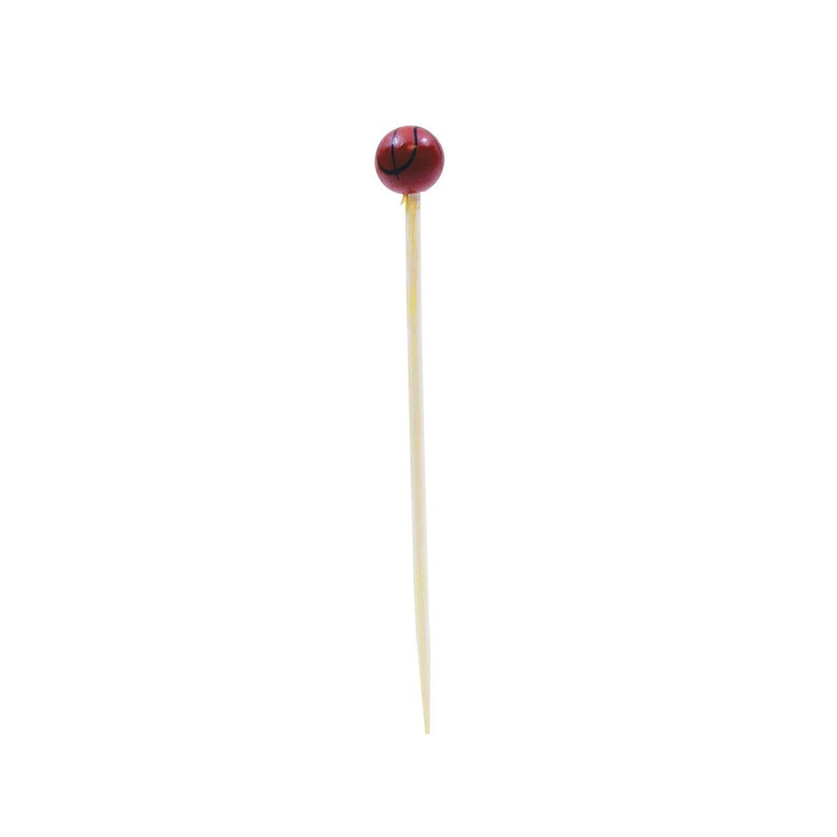 Tablecraft BAMSP245 4.5-inch bamboo basketball sport pick full product view