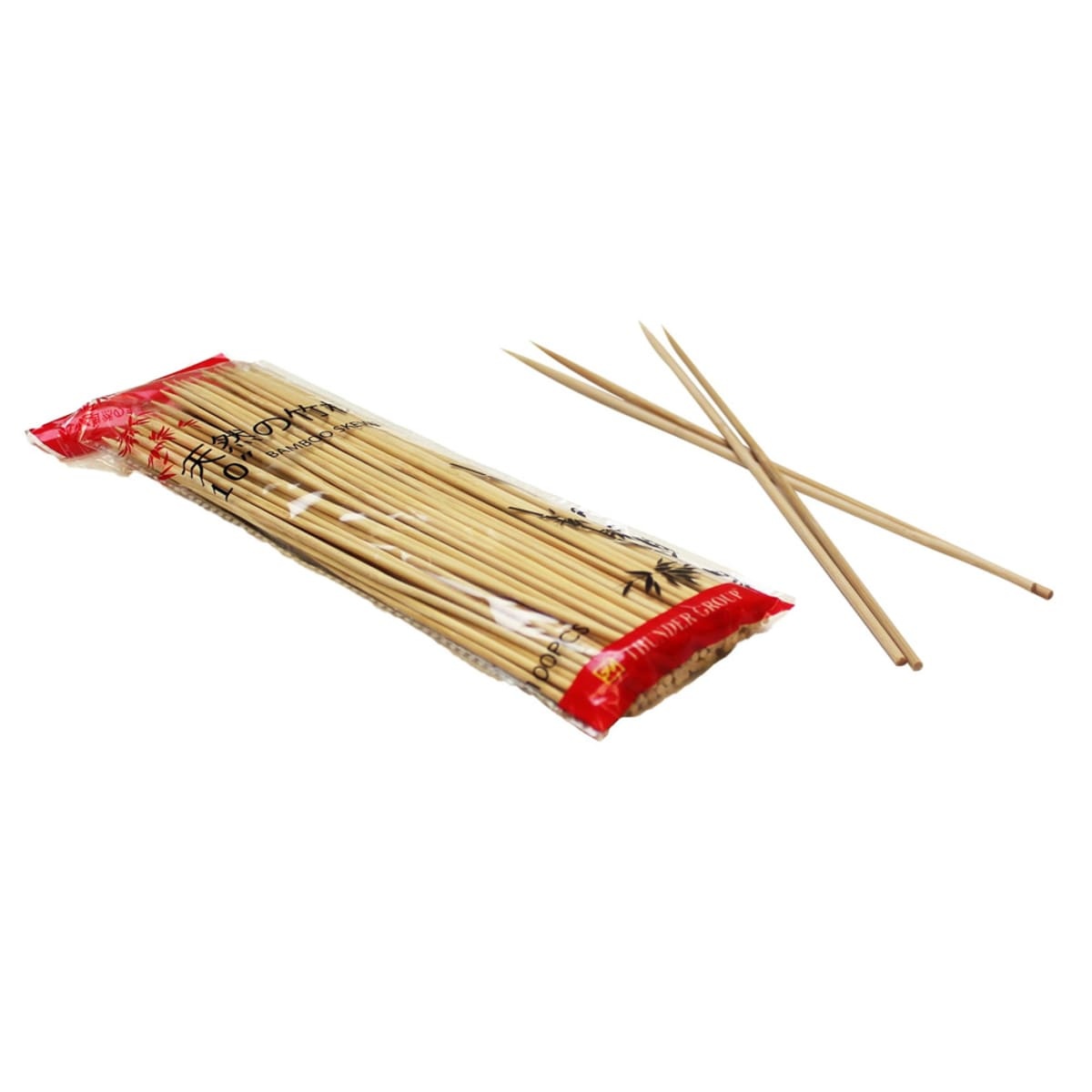 Thunder Group 10 inch bamboo skewers in a 100 count bag