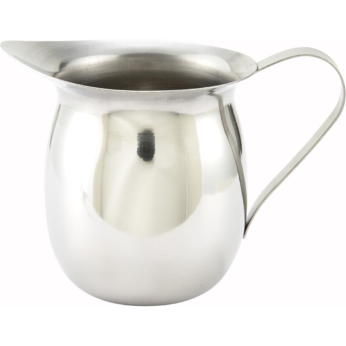Winco BCS-10 stainless steel bell creamer with handle, polished finish, 10-ounce capacity