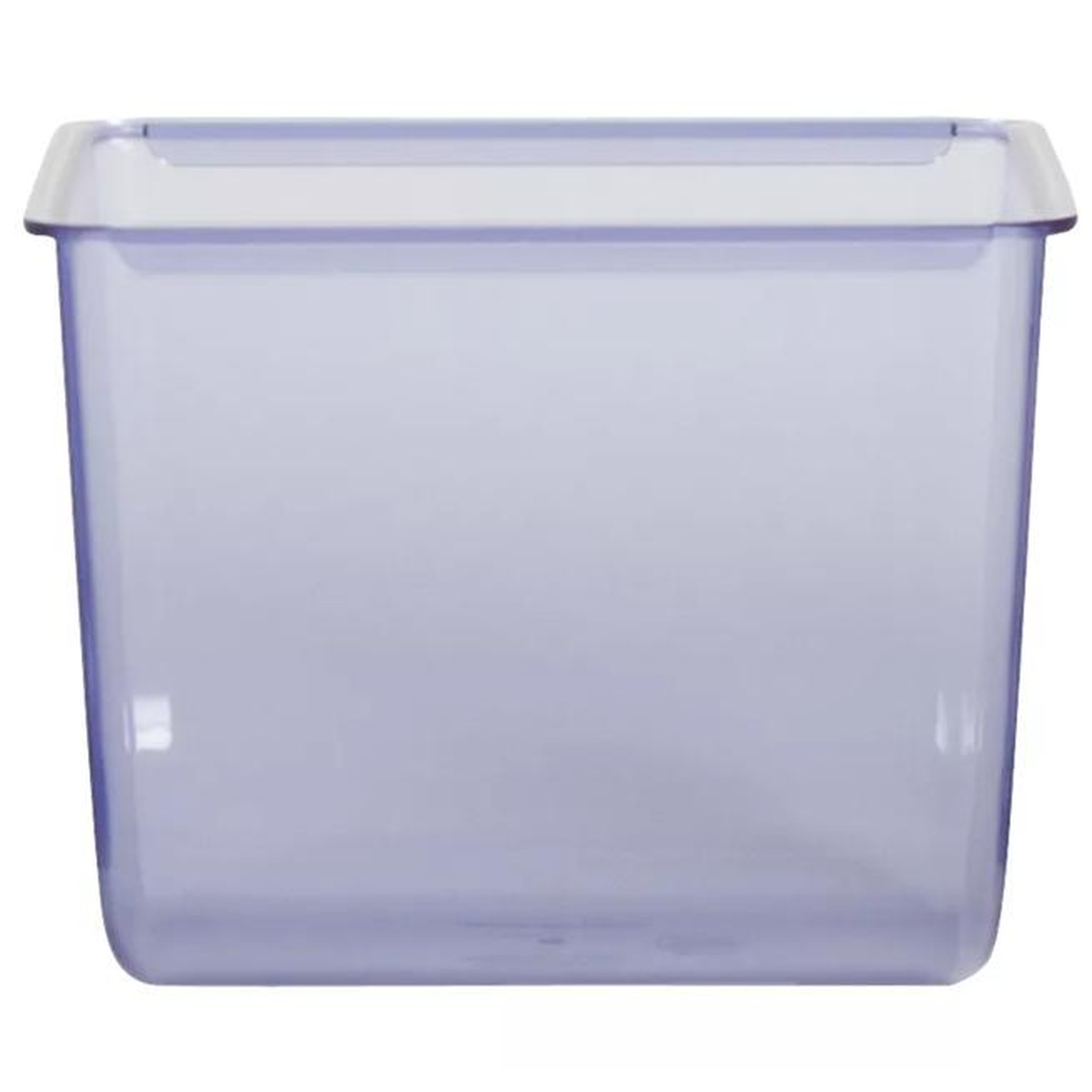 San Jamar BD104 translucent blue 2-quart deep replacement tray, front view